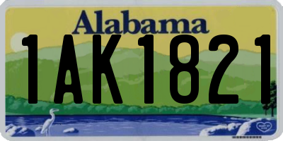 AL license plate 1AK1821