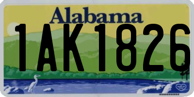 AL license plate 1AK1826