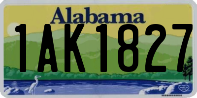 AL license plate 1AK1827