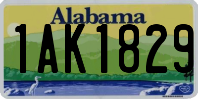 AL license plate 1AK1829
