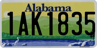 AL license plate 1AK1835