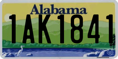 AL license plate 1AK1841