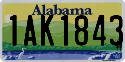 AL license plate 1AK1843