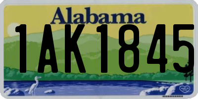 AL license plate 1AK1845