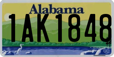 AL license plate 1AK1848