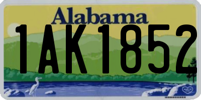 AL license plate 1AK1852