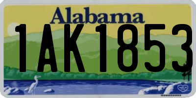AL license plate 1AK1853