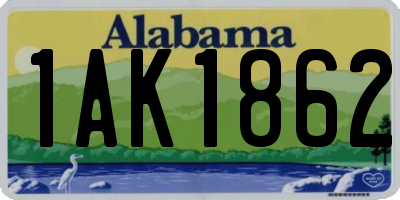 AL license plate 1AK1862
