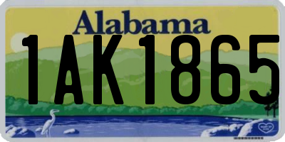 AL license plate 1AK1865