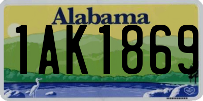 AL license plate 1AK1869