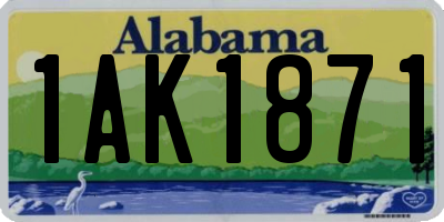 AL license plate 1AK1871
