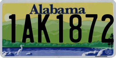 AL license plate 1AK1872