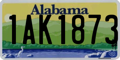 AL license plate 1AK1873
