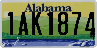 AL license plate 1AK1874