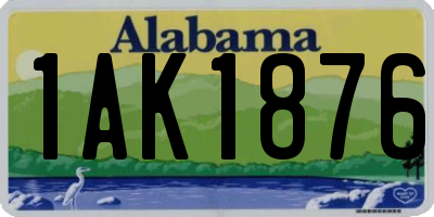 AL license plate 1AK1876