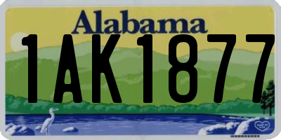 AL license plate 1AK1877