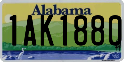 AL license plate 1AK1880