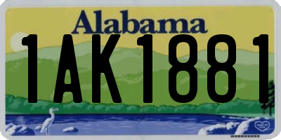 AL license plate 1AK1881