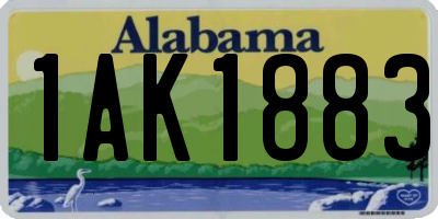 AL license plate 1AK1883