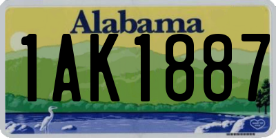 AL license plate 1AK1887