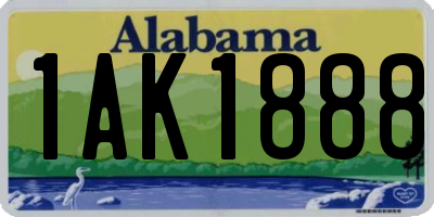 AL license plate 1AK1888