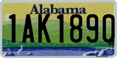 AL license plate 1AK1890