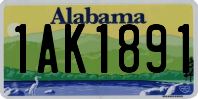 AL license plate 1AK1891