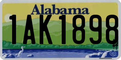 AL license plate 1AK1898