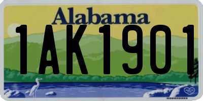 AL license plate 1AK1901