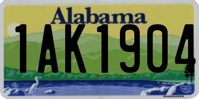 AL license plate 1AK1904