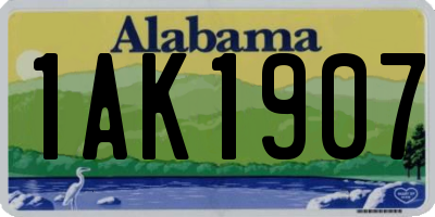 AL license plate 1AK1907