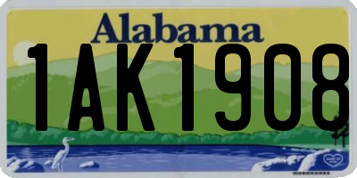 AL license plate 1AK1908