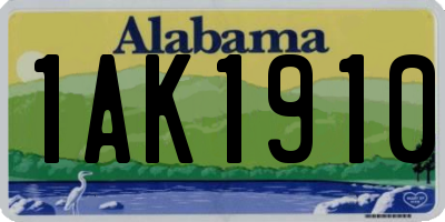 AL license plate 1AK1910