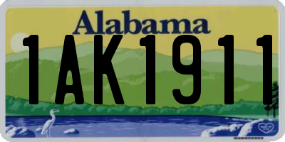 AL license plate 1AK1911