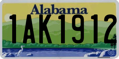 AL license plate 1AK1912