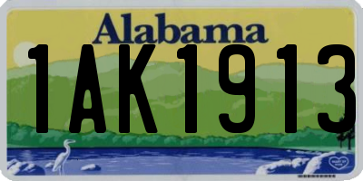 AL license plate 1AK1913