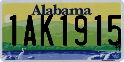 AL license plate 1AK1915