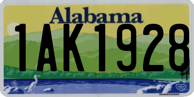 AL license plate 1AK1928