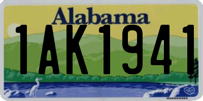 AL license plate 1AK1941