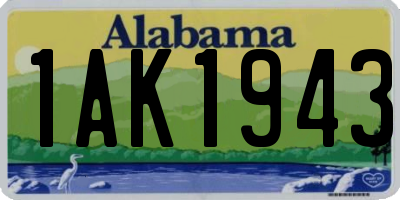 AL license plate 1AK1943