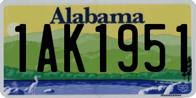 AL license plate 1AK1951