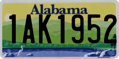 AL license plate 1AK1952