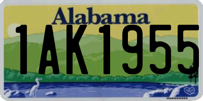 AL license plate 1AK1955