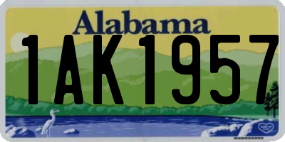 AL license plate 1AK1957