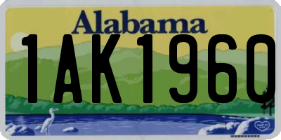 AL license plate 1AK1960