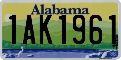 AL license plate 1AK1961