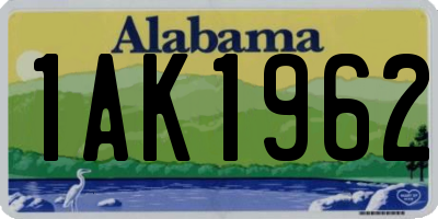 AL license plate 1AK1962
