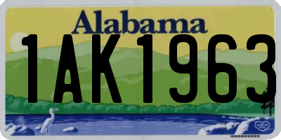 AL license plate 1AK1963