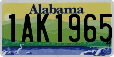 AL license plate 1AK1965