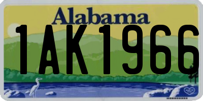 AL license plate 1AK1966
